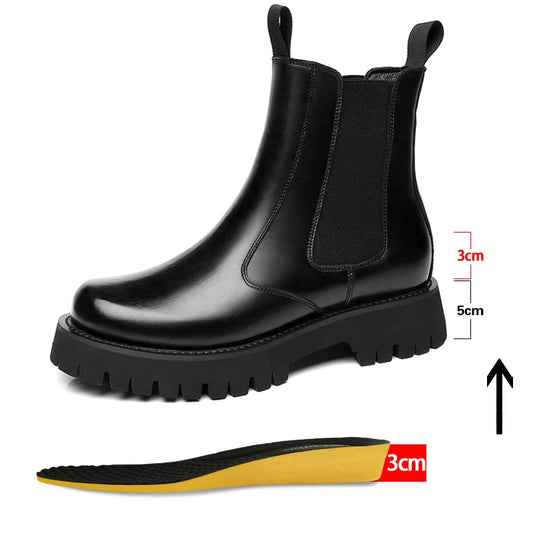 Botte d'hiver cuir Hommes